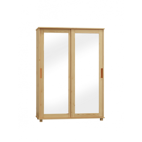 Skriňa Zoom, posuvné dvere so zrkadlom, široká, bez úchytu - ZOB14